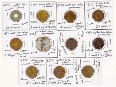 Golden Gate Saloon Tokens (11) [198264]