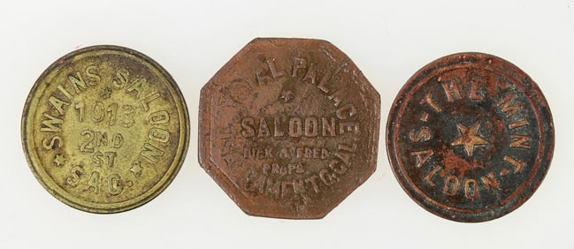 Sacramento Saloon Tokens (3) [198263]