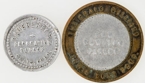Craig Billiards/Daugherty's Tokens (2) [198406]