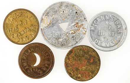 Denver Bar Tokens (5) [198415]