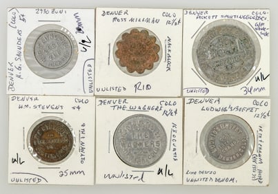 Colorado Tokens Unlisted in Pritchard 2004 (6) [199121]