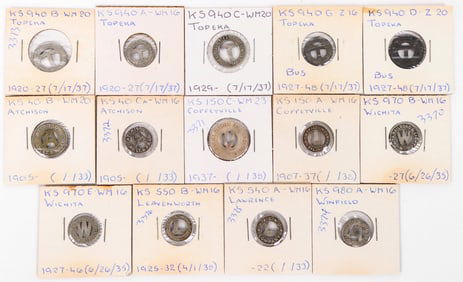 Kansas Transportation Token Collection (14) [198809]
