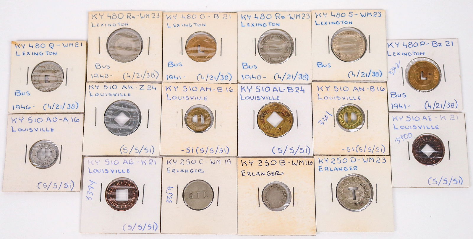 Kentucky Transportation Token Collection (16) [198900] (1 of 2)