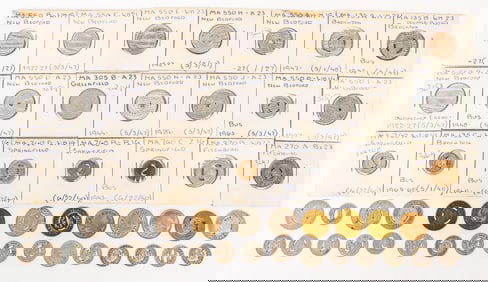 Massachusetts Transportation Token Collection (49) [198902]