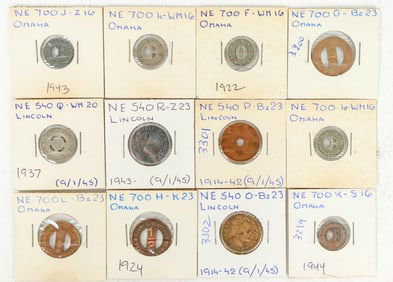 Nebraska Transportation Token Collection (12) [198910]
