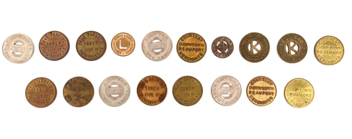 TN, NC, SC Transportation Token Collection (17) [198905]