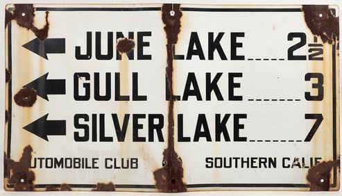 June Lake Loop Automobile Club Road Porcelain Sign [197867]