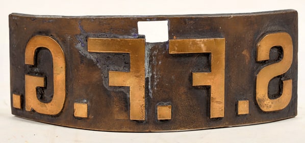 S.F.F.G. Brass Curved Printing Stamper [196713]
