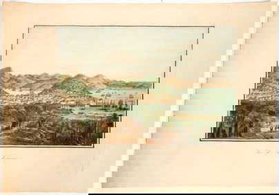Vue de San Francisco, Louis Le Briton, c.1854 Color Lithograph [197316]