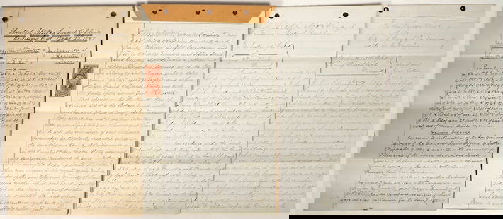 San Francisco Land Property Documents, Dreschfeld Family, Plus CPPR [197628]: Lot of 4. 1-3) Three are documents related to the estate of Henry Dreschfeld, who is listed in the 1865 SF directory as a notary public, money and real estate agent with London & Lancashire Fire Insur