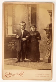 Cabinet Card of Major Littlefinger & His Wife (Little People Performers) [197615]