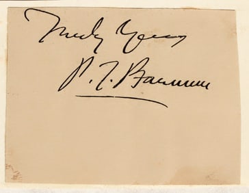 Circus Promoter PT Barnum Cut Square Autograph [199979]