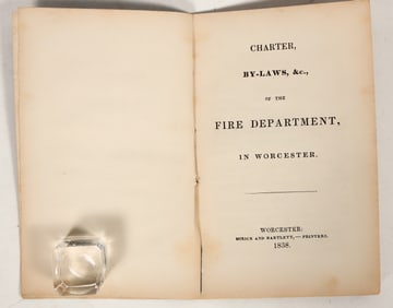 Worcester, New York Fire Department By-Laws, 1838 [197569]