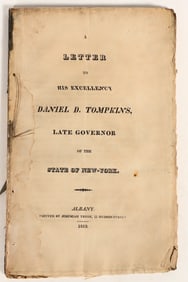"A Letter to His Excellency Daniel D. Tompkins, Late Governor of the State of New York" 1819 [199559