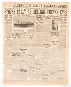 Janesville Daily Gazette, 1929 Stock Market Crash [193870]