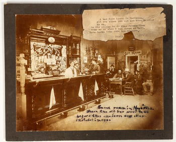 Mariposa California Saloon Interior Mounted Photograph c.1905 [197307]