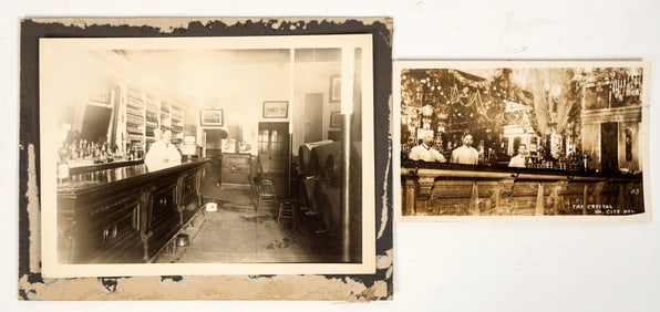 Possible Virginia City Brewery Saloon Photo Plus Crystal Bar RPPC [197311]