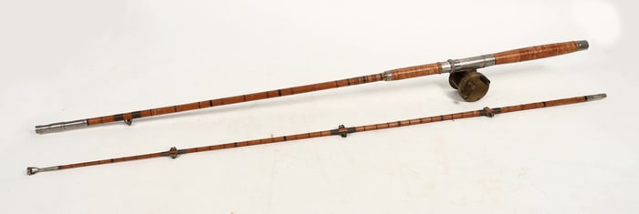Two-Hand Split Bamboo Salmon Rod 2 pc. c.1870's [197253]