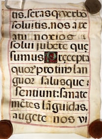1400's Church Manuscript In Latin [199925]