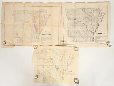 Suite of Arkansas GLO Maps, 1837, 1850, 1852 [197049]