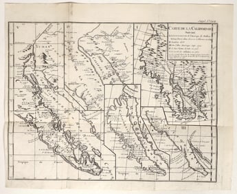 Carte de la Californie, 1772 California Map, Robert de Vaugondy [192929]