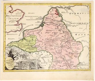 Vintage Map of Belgium and Germany [158245]