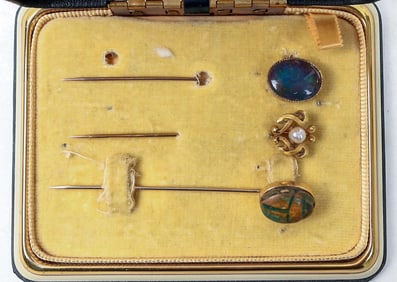 Victorian Gold, Jeweled Stick Pins (3) [193989]