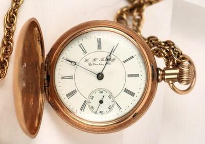 HB Potthoff Gold Pocket Watch w/ Chain [190241]