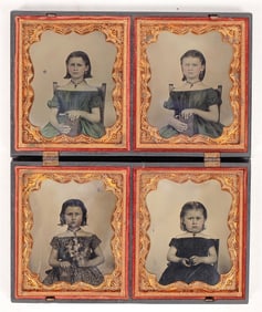Tintypes of Girl in Case (4), c1856-60 [191588]