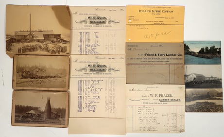 Lumber Ephemera Collection (Photographs, Billheads, Postcards) [197622]