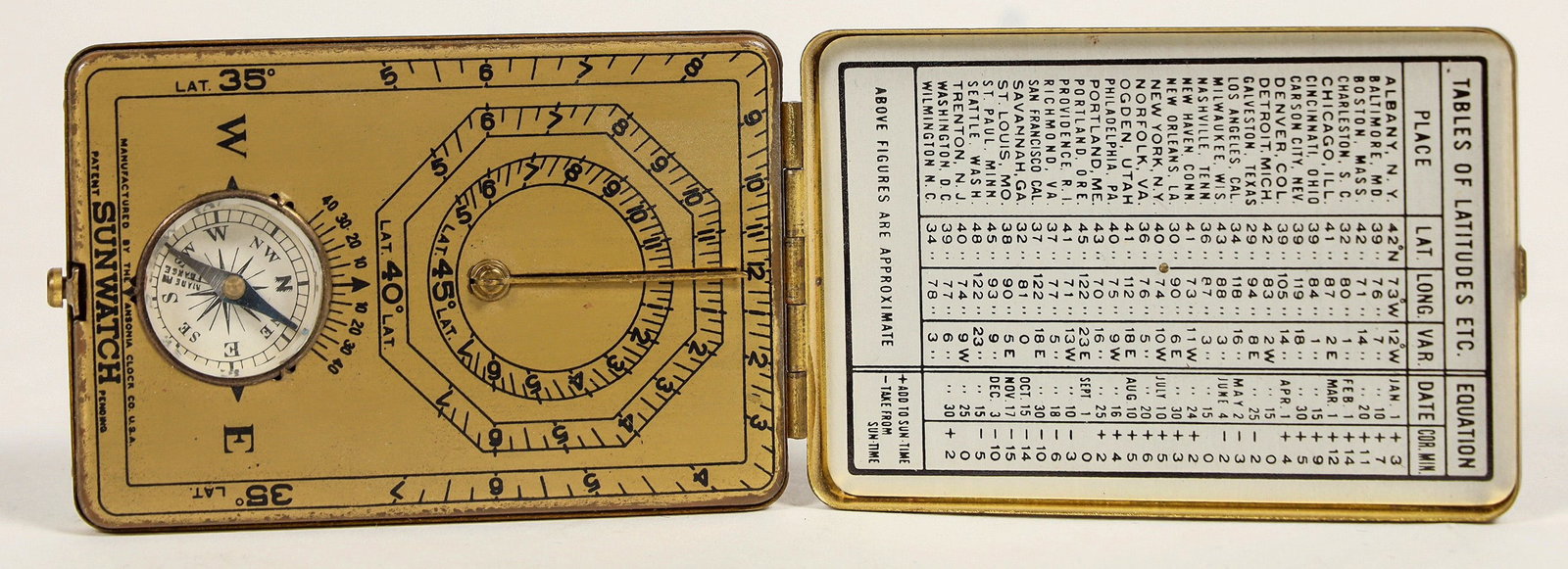 Ansonia Sunwatch Compass 1920's [198375] (1 of 3)