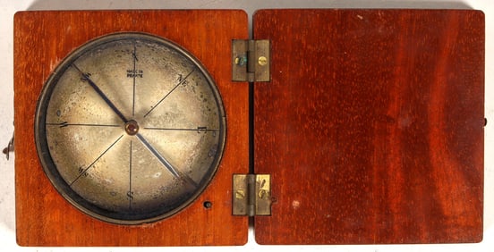 French Made Mahogany Box Compass c.1890s [198377]