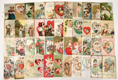 Valentines Day Embossed Vintage Postcards, 45 [197275]