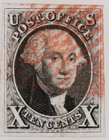 Scott #2, Washington 10c Black Stamp [199730]