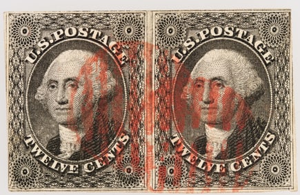 Scott #17, Washington 12c, impf. pair [199724]