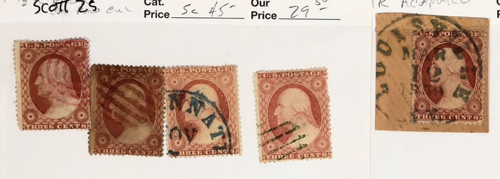 Scott #25, Scott #26 (5 stamps) [199736]