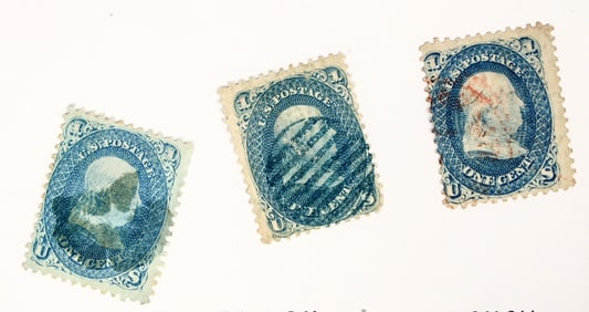 Scott #63 - Franklin 1c, Trio [199866]