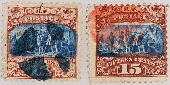 Scott #118, Columbus Landing, Pair [182169]