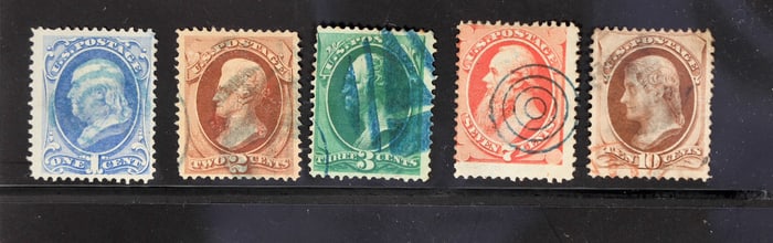 Scott #134-139, except 137 - (5) [199869]