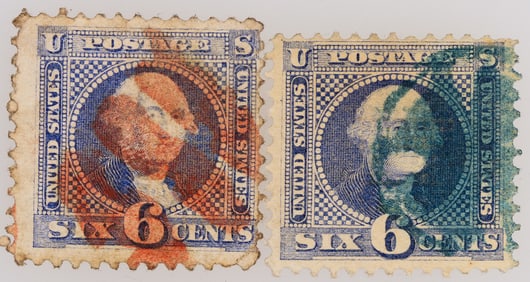 Scott #115, Washington 6c, Pair [182172]
