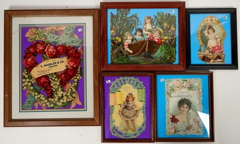 Victorian Die Cuts (5 Framed) [197541]