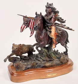 Thunder of Little Bighorn, Bronze by Vic Payne, 1992 [193132]