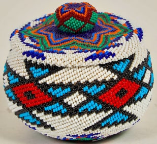 Vintage Paiute Beaded Basket [137317]