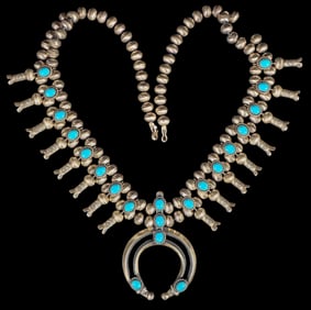 Navajo Turquoise Squash Blossom [200084]
