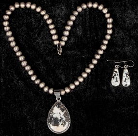 White Buffalo Necklace Set [200066]