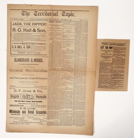 Territorial Topic, Land Run of 1891 & Rare Broadside [193862]