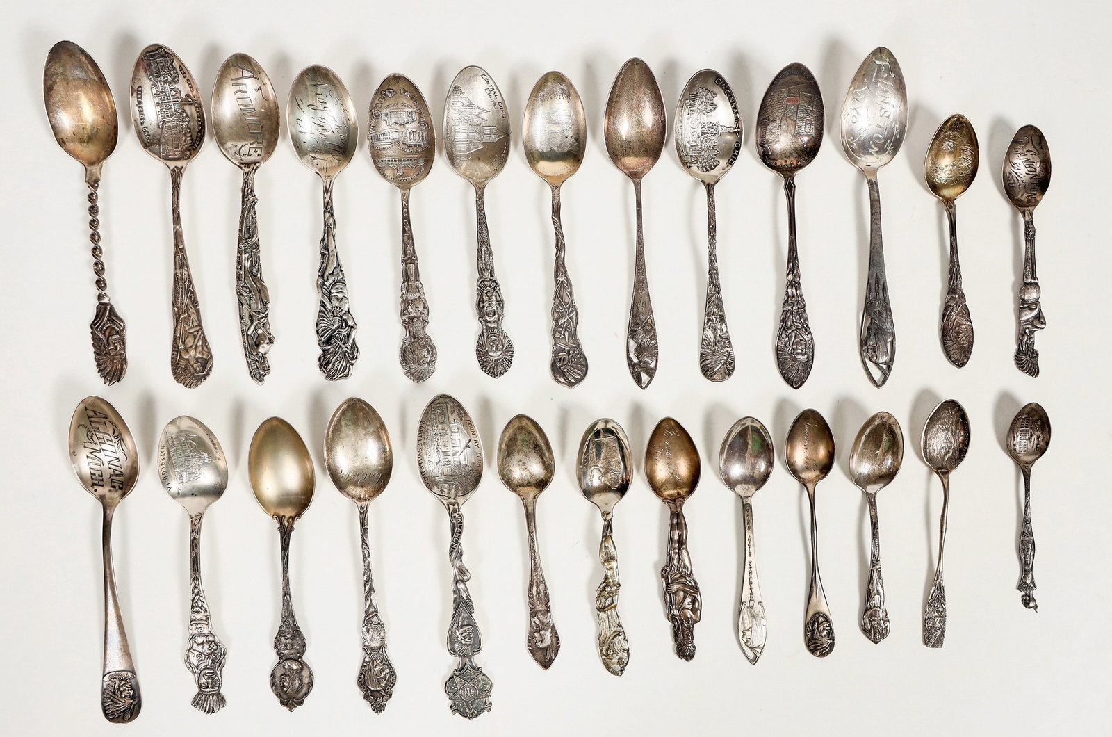 Native American Themed Sterling Silver Souvenir Spoons [199087] (1 of 5)