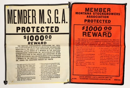Montana Stockgrowers Association Cloth Broadside Pair [199271]