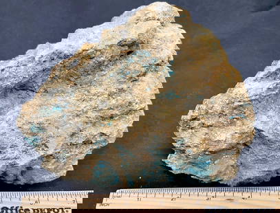 Turquoise - No. 8 Mine Nevada, Large [193077]: Rough turquoise - Large raw specimen. Sky blue turquoise in matrix. Piece is about 6.5" x 6" x 3.5". Approximate weight 4.6 pounds. From No. 8 turquoise mine, located in Nevada, often considered one o