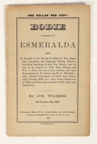 Bodie & Esmeralda, Jos. Wasson, 1878 Original Pamphlet [197738]